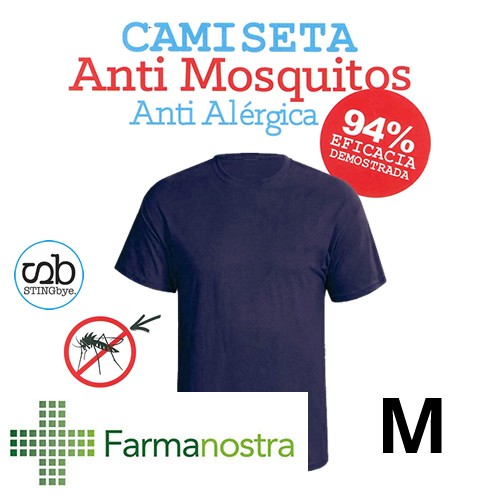 Camiseta antimosquitos stingbye camiseta manga corta  | talla m | color marino